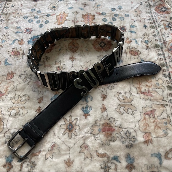 RARE Moschino By Redwall Mary Poppins Leather Belt - Picture 2 of 12